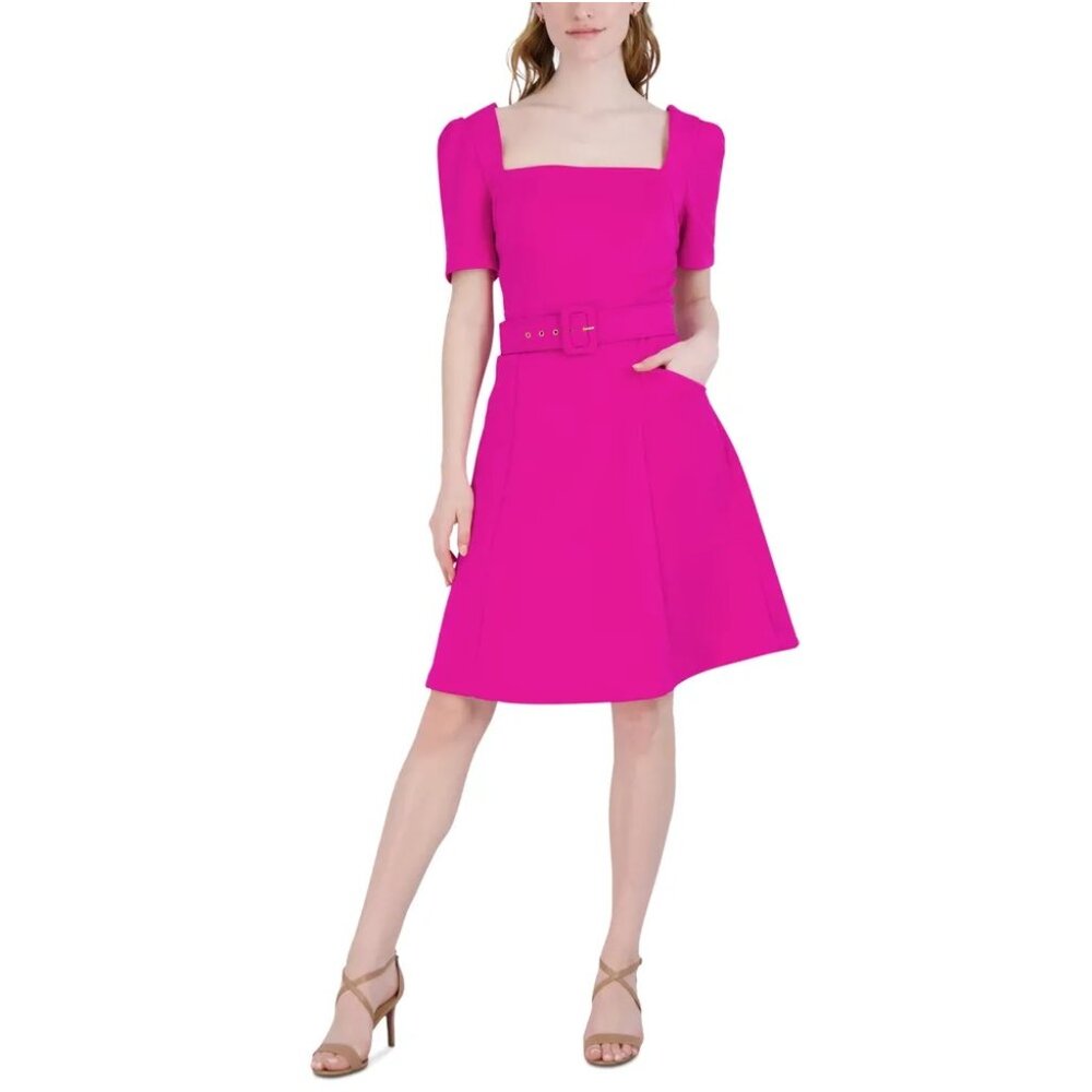 Donna Ricco Pink Midi Dress